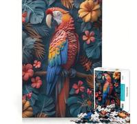 Puzzles for Teenagers 1000 Pieces Macaw in Tropical Paradise Fun Games Interesting Stress Reduction Every Piece Is Unique 38x52cm