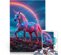 puzzles for teenagers 1000 pieces Magical Unicorn with Rainbow Toy Intellectual Game for is ideal as a gift for the whole family 26x38cm