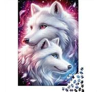 Puzzles for Teenagers 1000 Pieces Magical Wolf Art Print Puzzles for Adults Relaxing Games But Fun And Humorous Fun Activities at Home 52x38cm/1000pcs