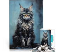 puzzles for teenagers 1000 pieces Maine Coon cat lustige Spiele für die ganze Familie Geeignet für die Schreibtischdekoration75x50cm