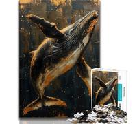 Puzzles for Teenagers 1000 Pieces Majestic Fantasy Whale 1000 Pieces for Adults,Stress Reliever Staycation Kill Time Enhance Love between Couples (size 38x26cm)