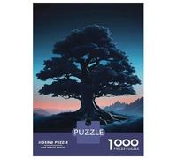 Puzzles for Teenagers 1000 Pieces Majestic Tree at Dusk Puzzles for Adults Relaxing Games But Fun And Humorous Fun Activities at Home 38x26cm/1000pcs