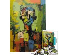 Puzzles for Teenagers 1000 Pieces Man in Deep Thoughts Fun Activities at Home Tough Challenge Anti-Stress Toys for 14+ Puzzle Game Offered (50x75cm)