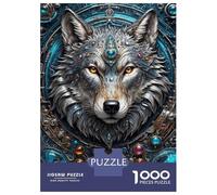 Puzzles for Teenagers 1000 Pieces Mega Steampunk Wolf Puzzles for Adults Relaxing Games But Fun And Humorous Fun Activities at Home 38x26cm/1000pcs