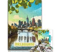 Puzzles for Teenagers 1000 Pieces Melbourne,Educational Games Home Decoration for Is Ideal As A Gift for The Whole Family (75x50cm)