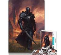 Puzzles for Teenagers 1000 Pieces Mighty Medieval Knight,Help The Brain Exercise Addictive Toys to Cultivate Patience Gift For Birthdays (75x50cm)