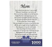 Puzzles for Teenagers 1000 Pieces Mom on Wedding Day Jigsaws for Adults Hands-on Game Difficult Hard Fun at Home Activities, 52x38cm/1000pcs
