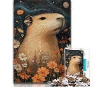 Puzzles for Teenagers 1000 Pieces Moonight Capibara Adult Jigsaw,Fun Games Wall Decoration Unique Birthday And Xmas Gifts 38x26cm