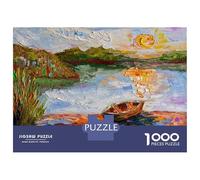 Puzzles for Teenagers 1000 Pieces Morning on The Lake Adult Jigsaw Puzzle Family Game Pattern Assembly Fun at Home Activities, 38x26cm/1000pcs
