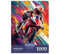 Puzzles for Teenagers 1000 Pieces Motorcycle Racing Poster Puzzles for Adults Relax Games Analysis And Logic Challenging Game Gifts 38x26cm/1000pcs