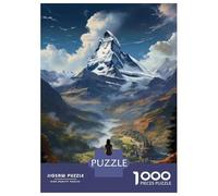 Puzzles for Teenagers 1000 Pieces Mountain Majesty A Hiker's Dreamscape Jigsaw Puzzle Brain Teaser Game A Work of Art Unique Birthday And Xmas Gifts 70x50cm/1000pcs