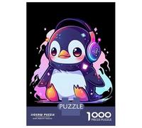 Puzzles for Teenagers 1000 Pieces Music Penguin Adult Jigsaw Puzzle Family Game Pattern Assembly Fun at Home Activities, 52x38cm/1000pcs