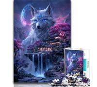 Puzzles for Teenagers 1000 Pieces Mysterious Fox,Educational Games Home Decoration Educational Game for Birthday,Chrismas (38x26cm)