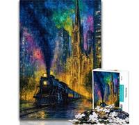 Puzzles for Teenagers 1000 Pieces Mystery Train 1000 Piece Jigsaw,Learning Educational Toys Family Games Gifts for Friends And Family 26x38cm