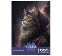 Puzzles for Teenagers 1000 Pieces Mystical Cat Wizard Jigsaws for Adults Hands-on Game Difficult Hard Fun at Home Activities, 52x38cm/1000pcs
