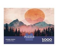 Puzzles for Teenagers 1000 Pieces Nature's Serenity Sunset Reflections Adult Jigsaw Puzzle Brain Teaser Game Hand Speed Race Fun Activities at Home 70x50cm/1000pcs