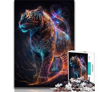 Puzzles for Teenagers 1000 Pieces Nebula Tiger 1000 Pieces for Teenagers,with Matching Poster And Trivia Sheet for And Age 14 Years Up 75x50cm