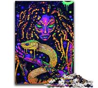 Puzzles for Teenagers 1000 Pieces Neon Anime Snake Girl 1000 Pieces for Adults,is Ideal As Gifts for The Whole Family Suitable for And 14 (50x75cm)