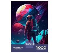Puzzles for Teenagers 1000 Pieces Neon Astronaut Jigsaws for Adults Fun Games But Fun And Humorous Christmas Birthday Gifts 38x26cm/1000pcs