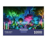 Puzzles for Teenagers 1000 Pieces Neon Forest Pathway Puzzle for Adults Relaxing Games A Work of Art Christmas Birthday Gifts 70x50cm/1000pcs
