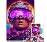Puzzles for Teenagers 1000 Pieces Neon Warriors 1000 Pieces for Adults,Stress Reliever Staycation Kill Time Enhance Love between Couples (size 75x50cm)