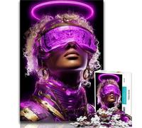 Puzzles for Teenagers 1000 Pieces Neon Warriors,Help The Brain Exercise Addictive Toys to Cultivate Patience Perfect Decoration 38x26cm