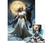Puzzles for Teenagers 1000 Pieces North Goddess Freya Addictive Toys to Cultivate Patience Brain Teaser Game Perfect Decoration Funny Gifts (Size 38x26cm)