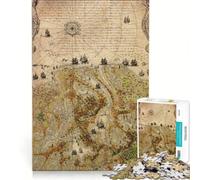 Puzzles for Teenagers 1000 Pieces Old Map Fun Games Interesting Stress Reduction Every Piece Is Unique 38x26cm