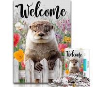 Puzzles for Teenagers 1000 Pieces Otter in The Garden 1000 Piece Jigsaw,Learning Educational Toys Family Games Gifts for Friends And Family 50x75cm