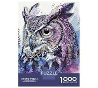 Puzzles for Teenagers 1000 Pieces Owl Paint Adult Jigsaw Puzzle Family Game Pattern Assembly Fun at Home Activities, 70x50cm/1000pcs
