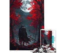 Puzzles for Teenagers 1000 Pieces Paladin Knight Full Moon Difficult And Challenge Presents for Women Fun Games for And from 14 Years And over (50X75cm)