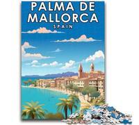 Puzzles for Teenagers 1000 Pieces Palma De Mallorca Spain 1000 Pieces for Teenagers,with Matching Poster And Trivia Sheet for And Age 14 Years Up (50x75cm)