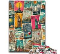 Puzzles for Teenagers 1000 Pieces Paris Collage Educational Game Challenge Toy Wall Decoration Unique Birthday And Xmas Gifts 50x75cm