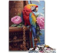 Puzzles for Teenagers 1000 Pieces Parrot Portrait 1000 Pieces for Teenagers,Staycation Kill Time with Fully Interlocking Randomly Shaped Pieces (50x75cm)