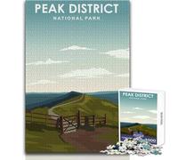 Puzzles for Teenagers 1000 Pieces Peak District Travel Print Educational Family Game For Family Fun Educational Toy Size 38x52cm