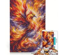 Puzzles for Teenagers 1000 Pieces Phoenix Rises, Educational Toy, Improve Memory, with Matching Poster And Trivia Sheet 50x75cm