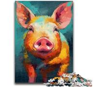 Puzzles for Teenagers 1000 Pieces Pig Baby Painting 1000 Pieces for Teenagers,deal As Gifts for The Whole Family for Ages 14+ (26x38cm)