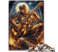 Puzzles for Teenagers 1000 Pieces Playing Guitar Under The Stars Relax Games Educational Game for Birthday, Chrismas for And Age 14 Years Up 26x38cm