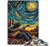 Puzzles for Teenagers 1000 Pieces Playing Guitar Under The Stars, Stress Reliever Difficult Challenge Secret Santa Gifts for Age 14 Years Up 26X38CM
