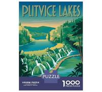 Puzzles for Teenagers 1000 Pieces Plitvice Lakes Travel Puzzles for Adults Relax Games Analysis And Logic Challenging Game Gifts 52x38cm/1000pcs