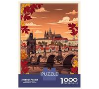 Puzzles for Teenagers 1000 Pieces Prague Travel Jigsaw Puzzle Brain Teaser Game A Work of Art Unique Birthday And Xmas Gifts 38x26cm/1000pcs