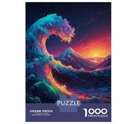 Puzzles for Teenagers 1000 Pieces Prismatic Surf Big Wave Puzzles for Adults Relaxing Games But Fun And Humorous Fun Activities at Home 70x50cm/1000pcs
