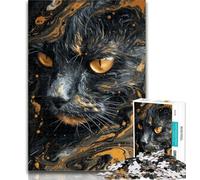 Puzzles for Teenagers 1000 Pieces Psychedelic Art Cat Puzzles for Adults,Educational Stress Relief Toy Great Gifts And Toys 26x38cm