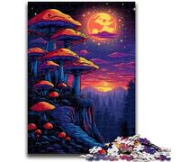 Puzzles for Teenagers 1000 Pieces Psychedelic Mushrooms Family Game Stress Reliever Difficult Challenge Secret Santa Gifts 50x75cm