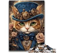 Puzzles for Teenagers 1000 Pieces Punk Cat Adult Jigsaw,Fun Games Wall Decoration Unique Birthday And Xmas Gifts (38x26cm)