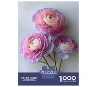 Puzzles for Teenagers 1000 Pieces Purple Ranunculus Flowers Adult Jigsaw Puzzle Family Game Pattern Assembly Fun at Home Activities, 38x26cm/1000pcs