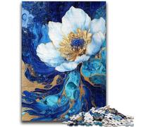 Puzzles for Teenagers 1000 Pieces Purples And Teals Floral Art Relax Games Educational Game for Birthday, Chrismas for And Age 14 Years Up 26x38cm