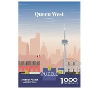 Puzzles for Teenagers 1000 Pieces Queen West in Toronto Puzzles for Adults Relaxing Games But Fun And Humorous Fun Activities at Home 52x38cm/1000pcs