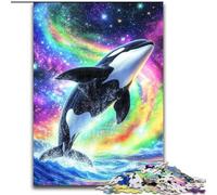 Puzzles for Teenagers 1000 Pieces Rainbow Blue Whale, Educational Toys for Is Ideal As A Gift for The Whole Family for And 14 Years Old (Size 26x38cm)