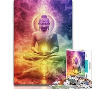 Puzzles for Teenagers 1000 Pieces Rainbow Buddha 1000 Pieces for Teenagers,deal As Gifts for The Whole Family for Ages 14+ 26x38cm